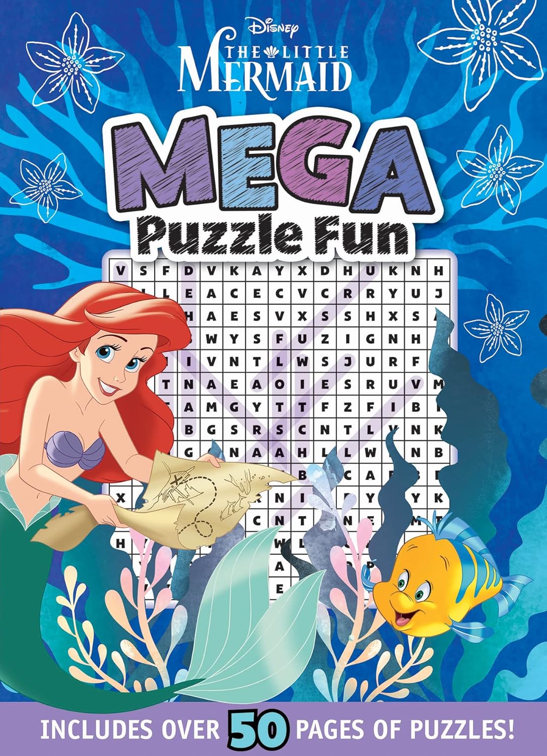 The Little Mermaid: Mega Puzzle Fun – children's activity book cover