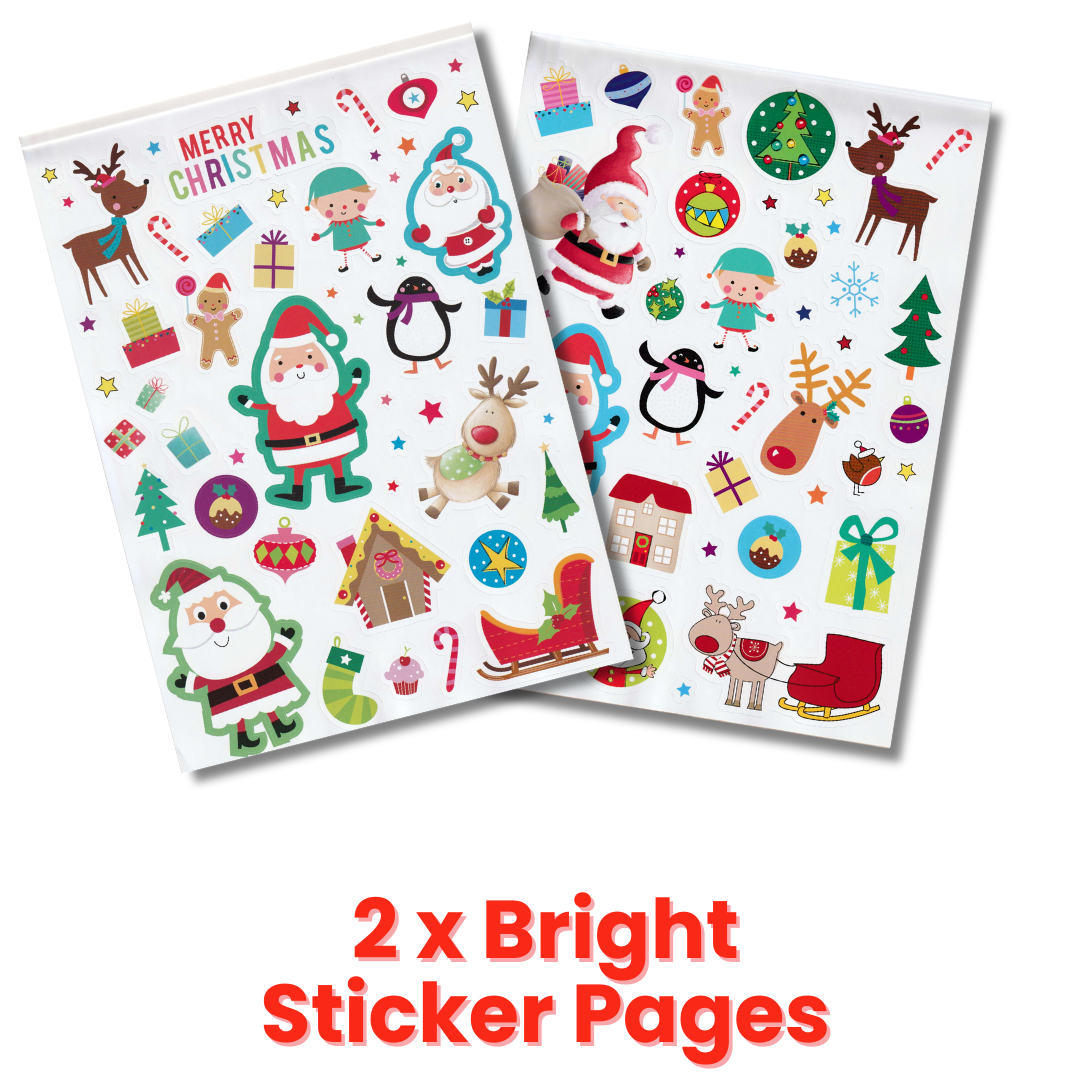 Christmas Sticker Book Pack for Ages 4+ (24 Copies)