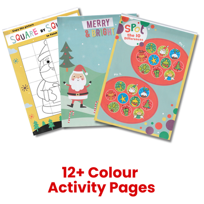 Christmas activity book range for ELC gifting – sticker and colouring books for children ages 4+