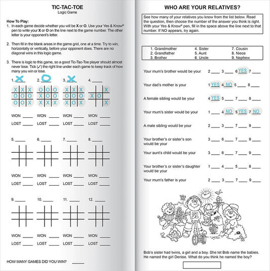 Yes & Know Invisible Ink Game Book