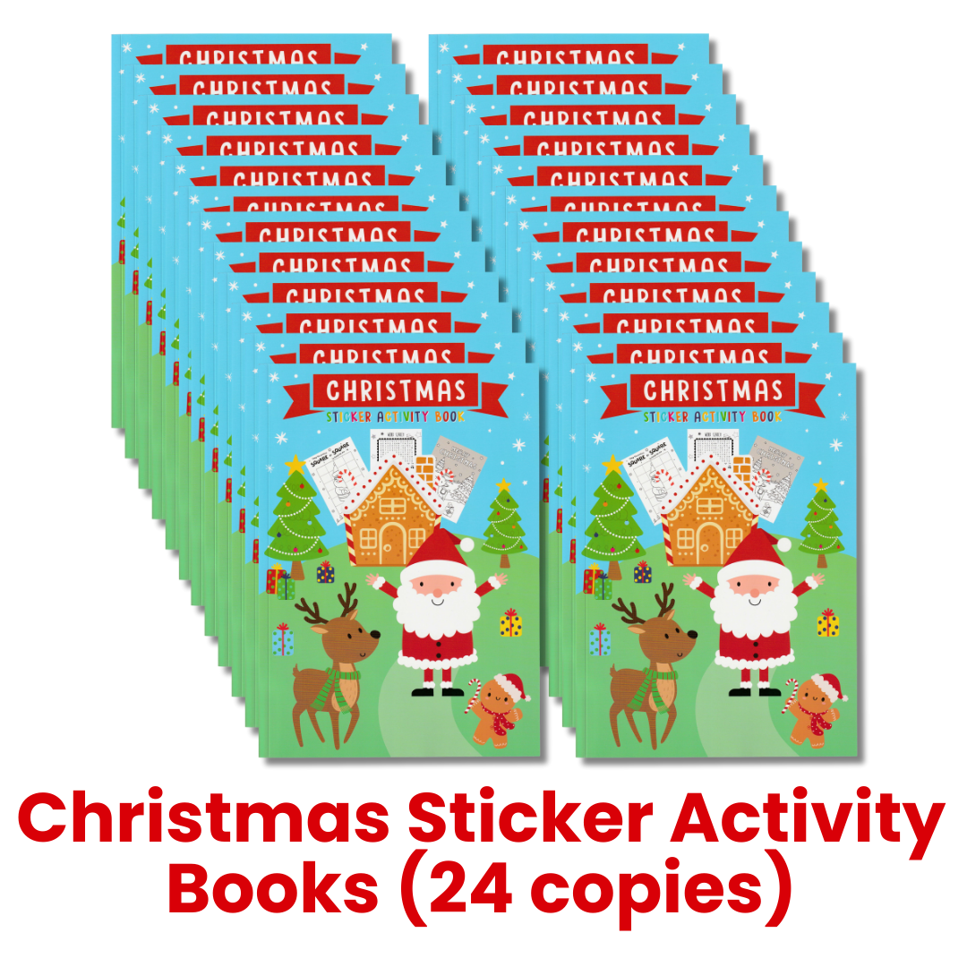 Christmas Sticker and Colouring Activity Books – 24 pack for early learning centres ages 4+