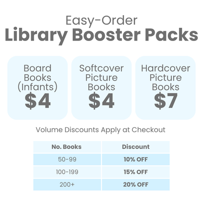 Library Booster Book Packs – board book format option for early learning centre libraries