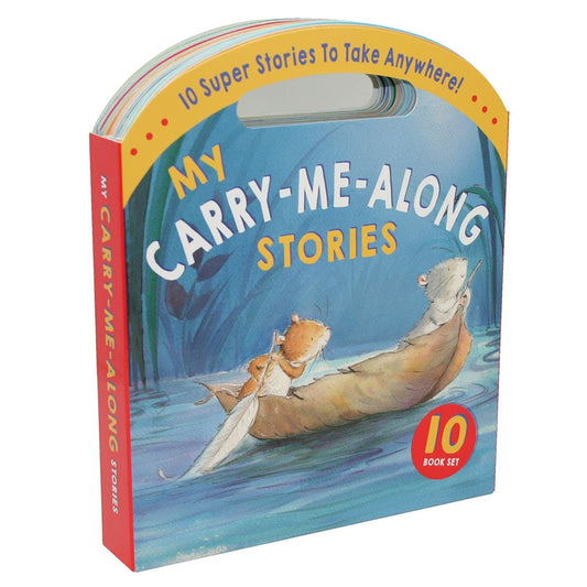 Book set titled 'My Carry-Me-Along Stories' with a colorful cover featuring a child and fish.