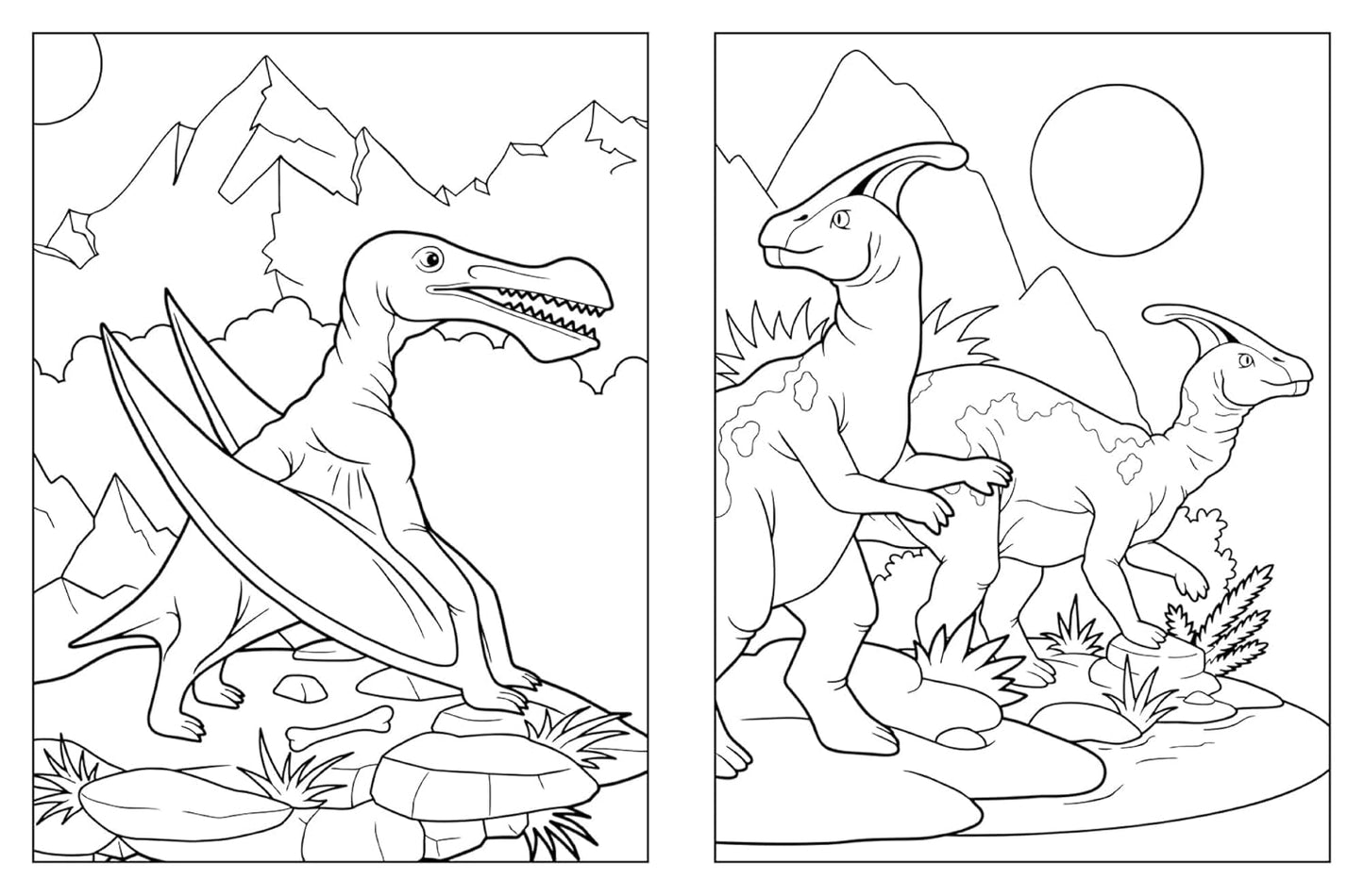 1000 Stickers & Colour Dinosaurs – interior activity pages