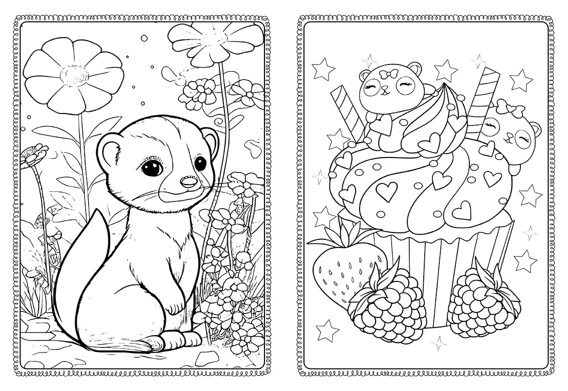 1000 Stickers & Colour Sweets & Treats – interior activity pages