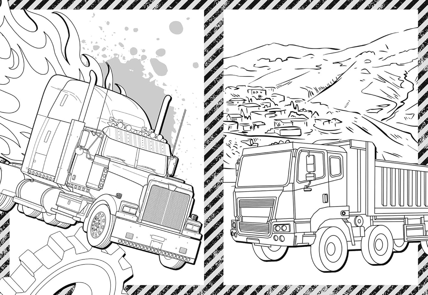 1000 Stickers & Colour Mighty Trucks – interior activity pages