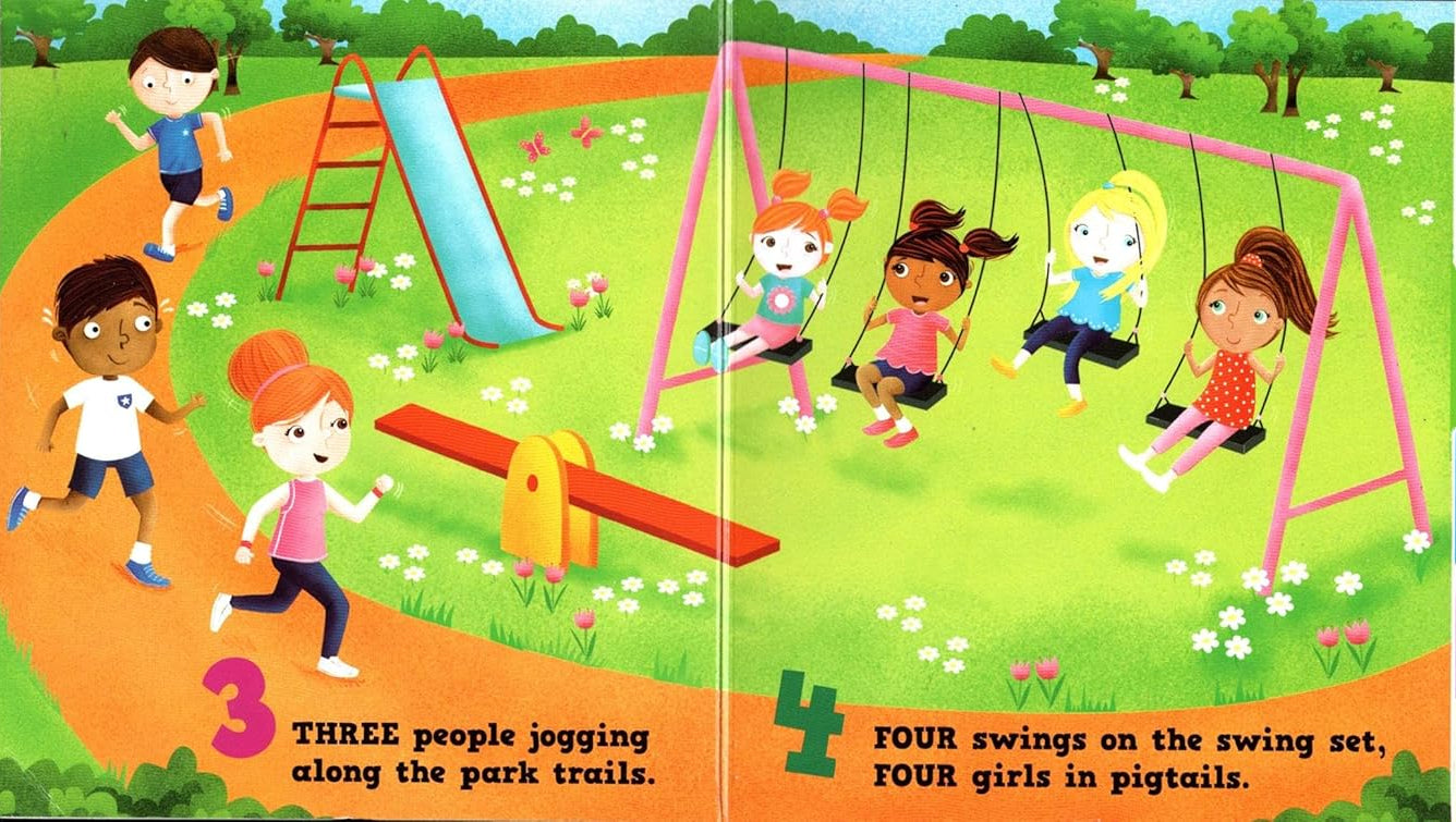 A Day at the Park: Numbers – interior spread