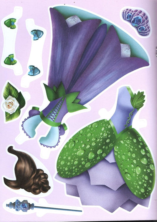 Dress Up Girls Paper Dolls - Flower Princess