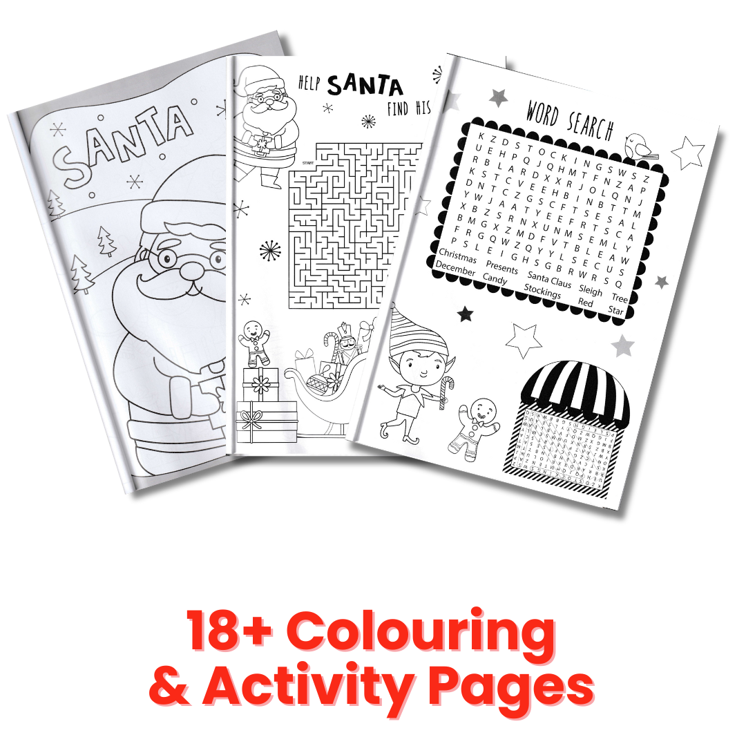 Christmas Sticker Colouring Activity Book Pack for Ages 4+ (24 Copies)