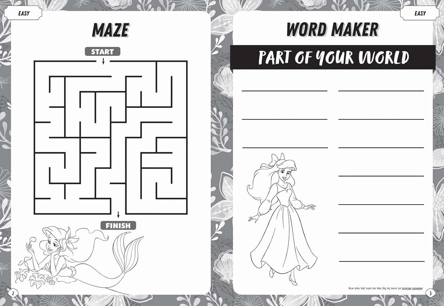The Little Mermaid: Mega Puzzle Fun – interior page 1