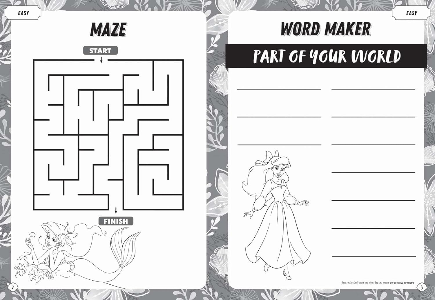 The Little Mermaid: Mega Puzzle Fun – interior page 1