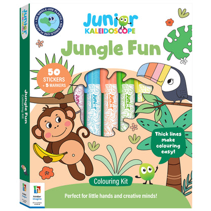 Junior Kaleidoscope Colouring Kit: Jungle Fun