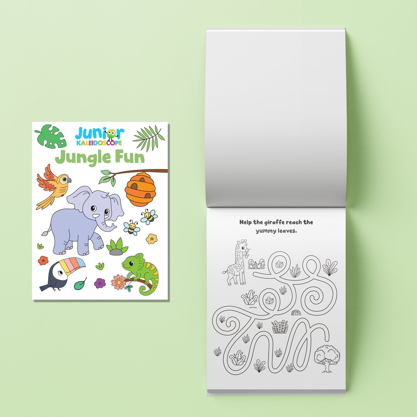 Junior Kaleidoscope Colouring Kit: Jungle Fun