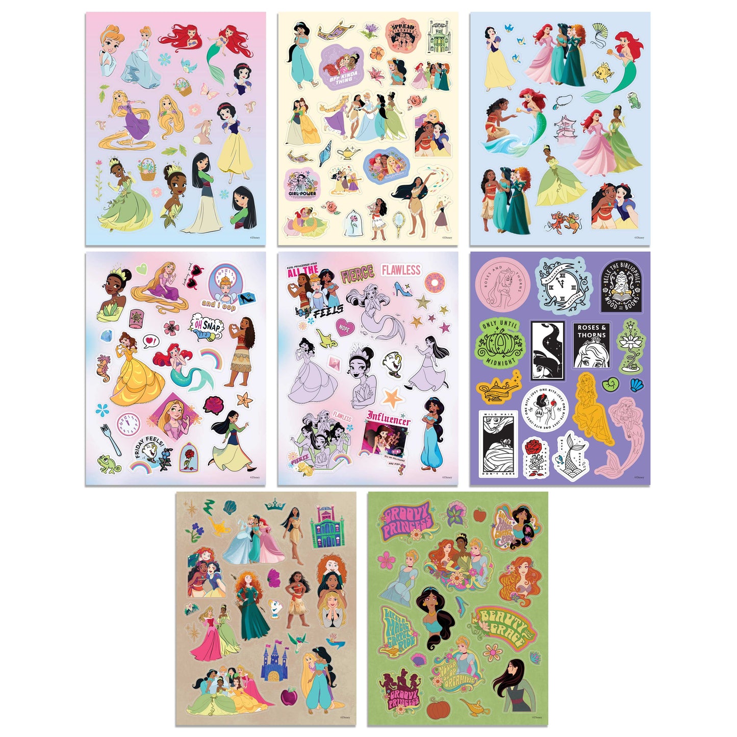 Kaleidoscope Sticker Bomb - Disney Princess