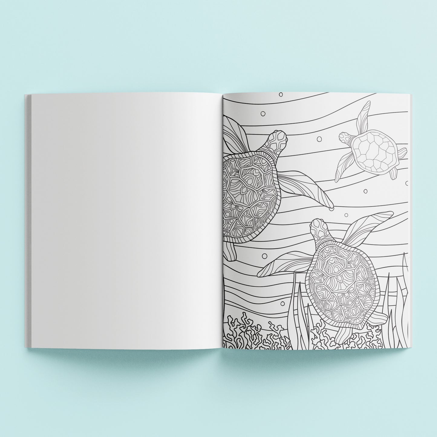 Zen Colour: Oceanic – interior colouring page