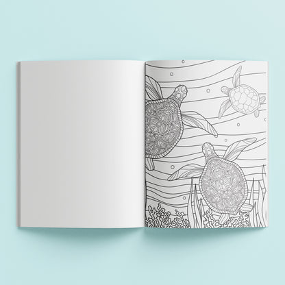 Zen Colour: Oceanic – interior colouring page