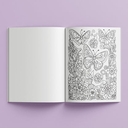 Mindwaves Calming Colouring Butterfly Garden