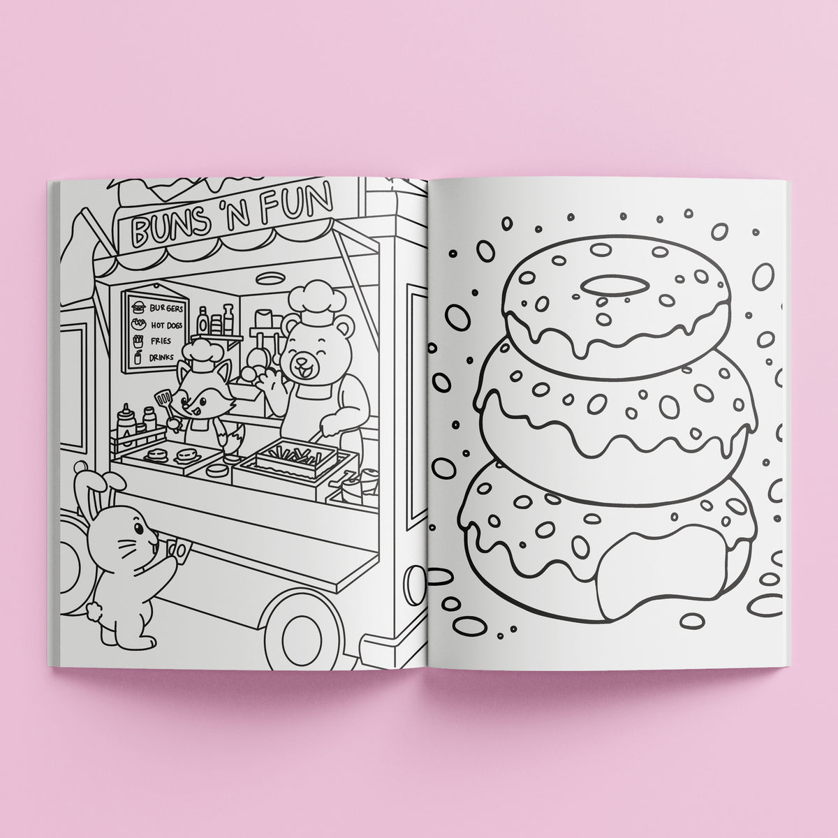 Kaleidoscope Sticker Colouring Food Truck Festival