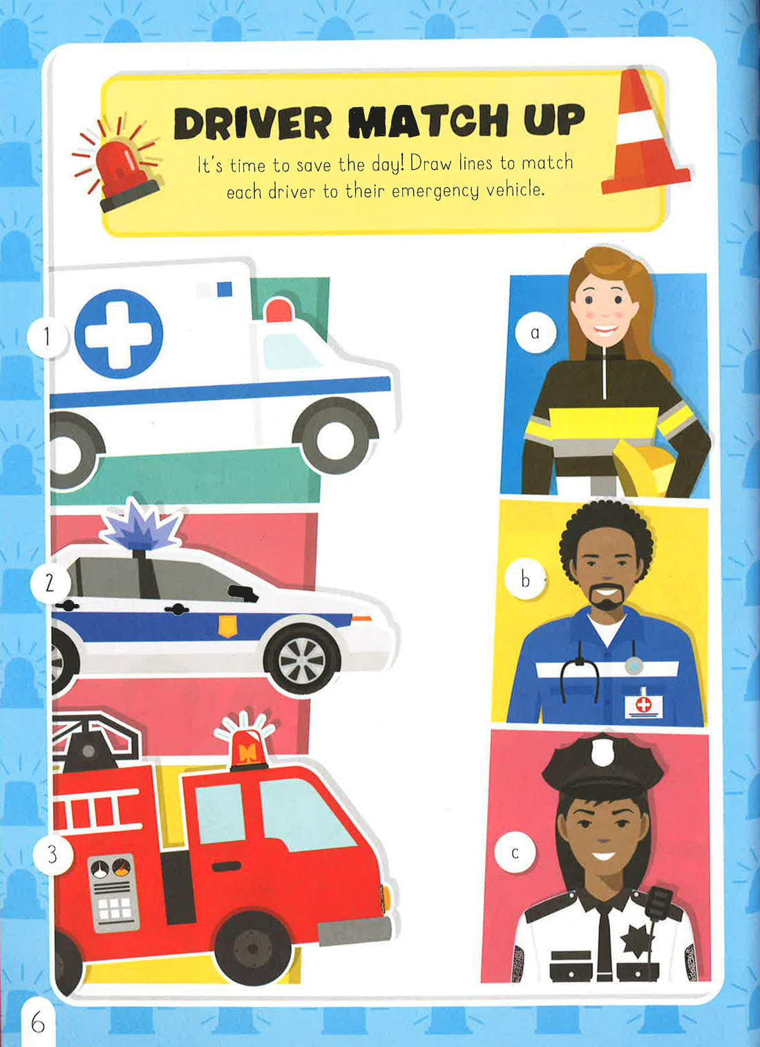 Emergency Vehicles Sticker Activities