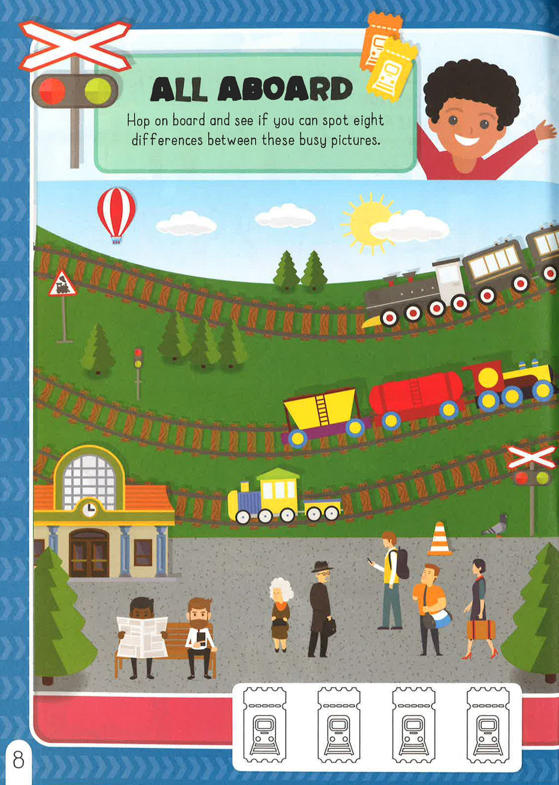 Busy Trains Sticker Activities