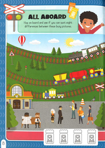 Busy Trains Sticker Activities