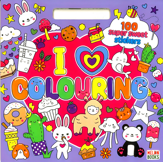 Kawaii I Love Colouring Pad