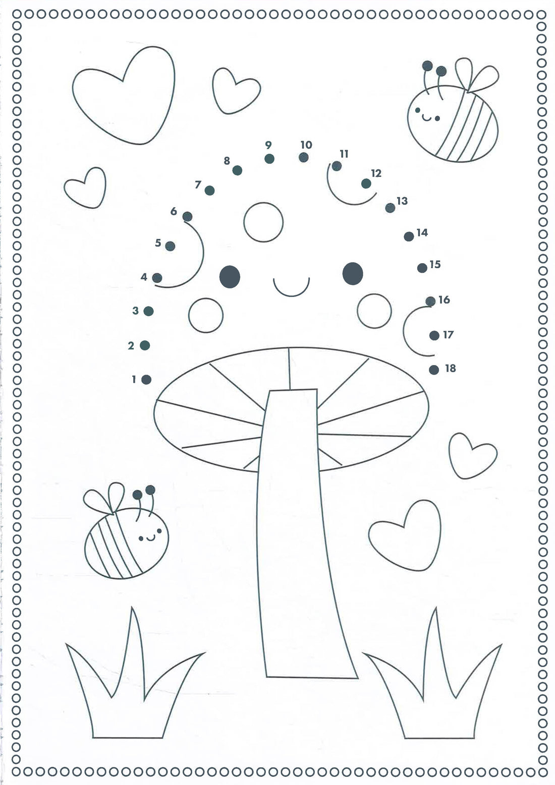 Kawaii I Love Dot to Dot