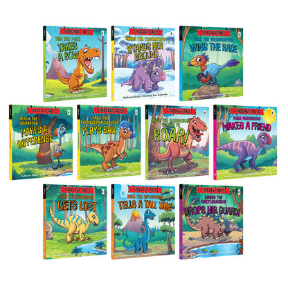 Dinosaur Tales Boxset of 10 – book covers showing all 10 titles for early learning centres
