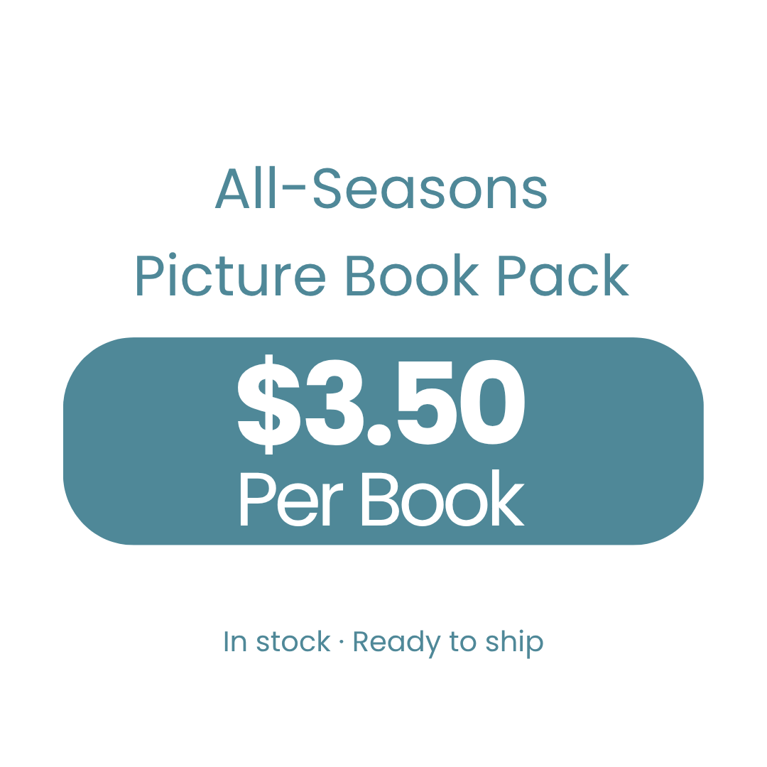 All-Seasons Picture Book Pack pricing – $3.50 per book, in stock and ready to ship