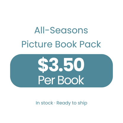 All-Seasons Picture Book Pack pricing – $3.50 per book, in stock and ready to ship
