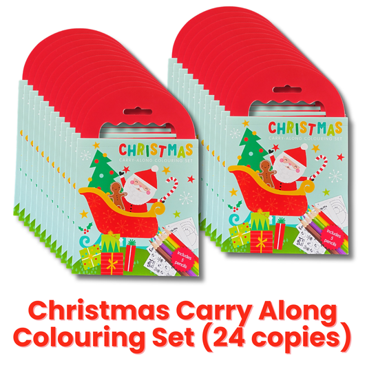 Christmas Carry-Along Colouring Set with pencils – Christmas creative gift for ELC children ages 4+