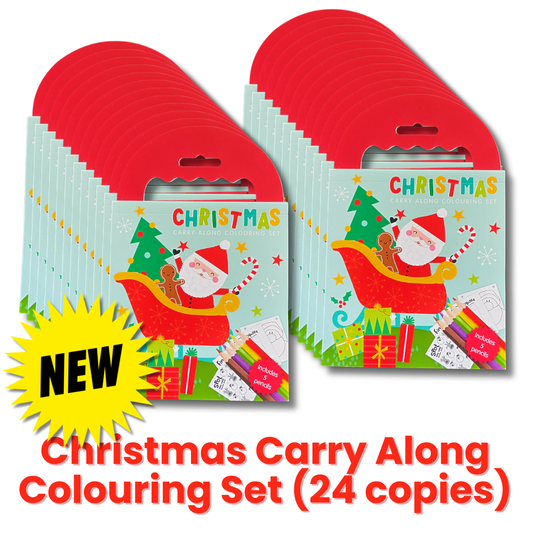 Christmas Carry-Along Colouring Set for Ages 4+ (24 copies)