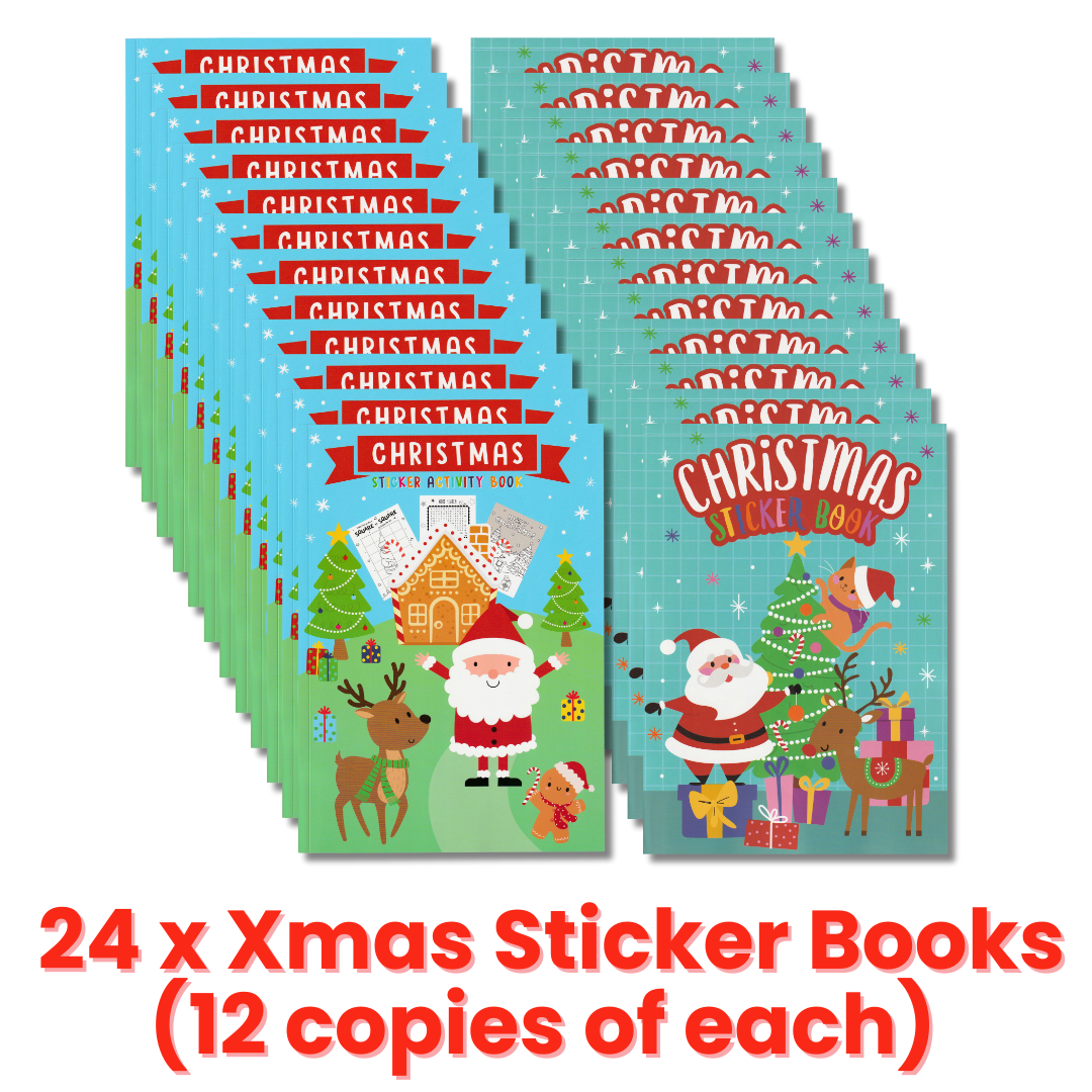 Mixed Christmas Activity 24 Pack for Ages 4+ (12 copies of each)