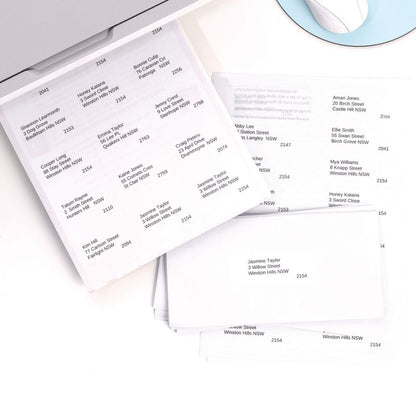 Avery White Mailing Labels - 33 per sheet