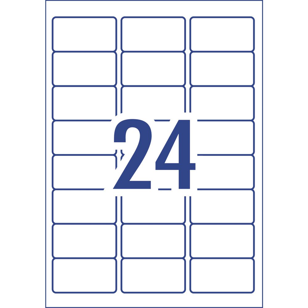 Avery White Mailing Labels - 24 per sheet