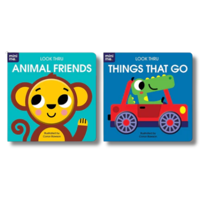 Mini Me Look Thru Board Book Set 2