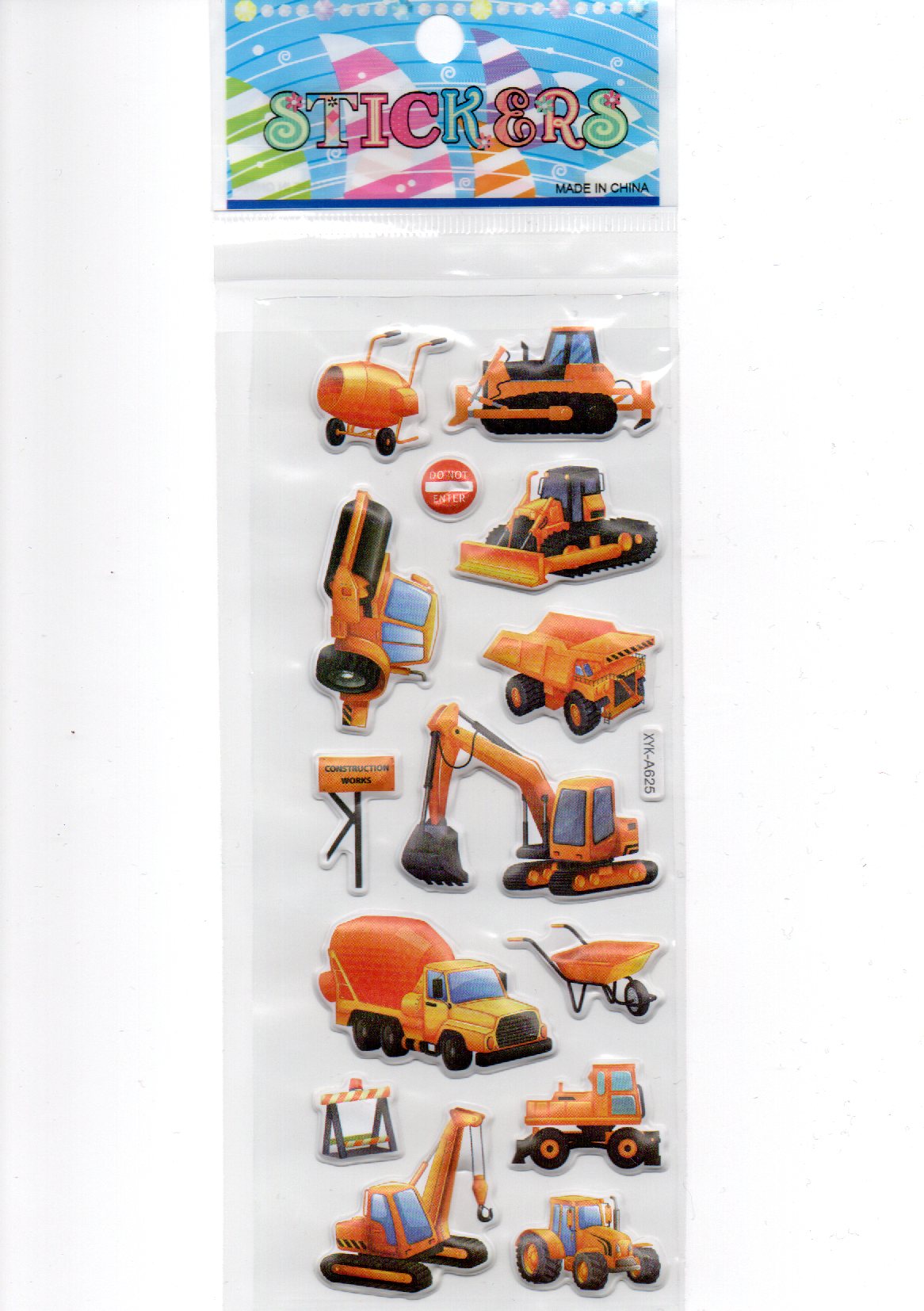 Construction Stickers Set 6 – decorative sticker sheet