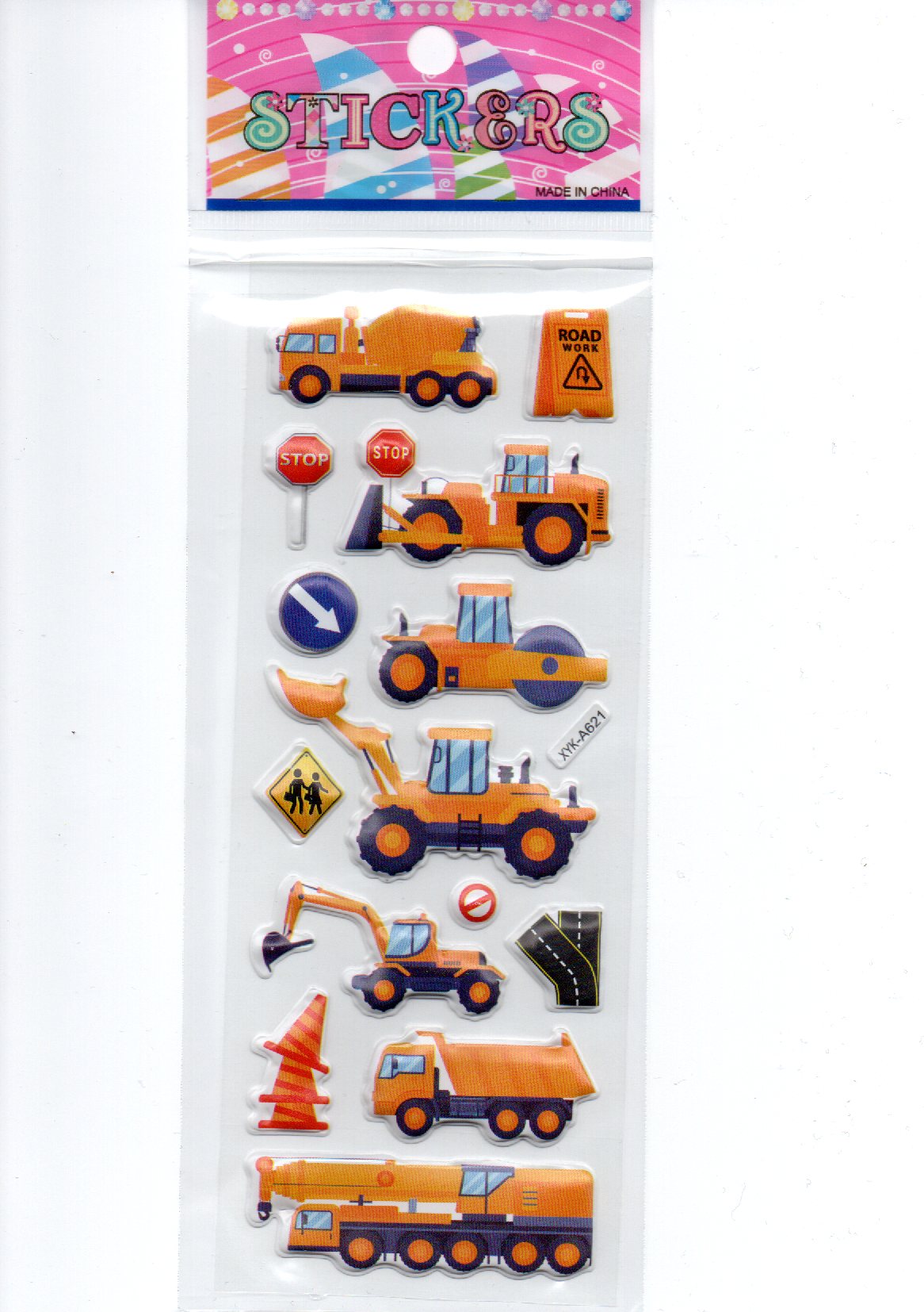 Construction Stickers Set 8 – decorative sticker sheet