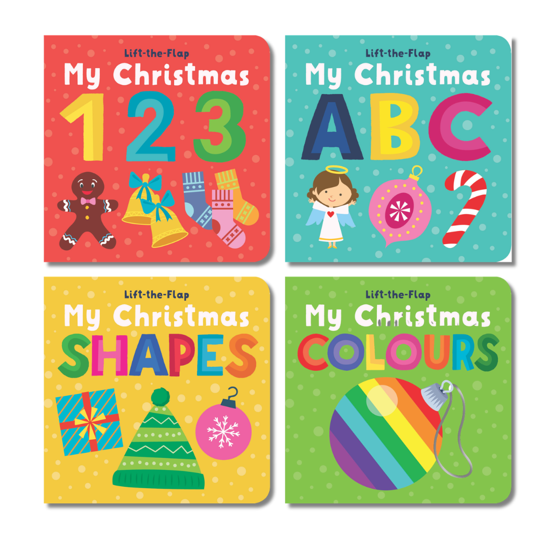 My Christmas Lift-the-Flap – 4 board book pack for babies and toddlers ages 0–2