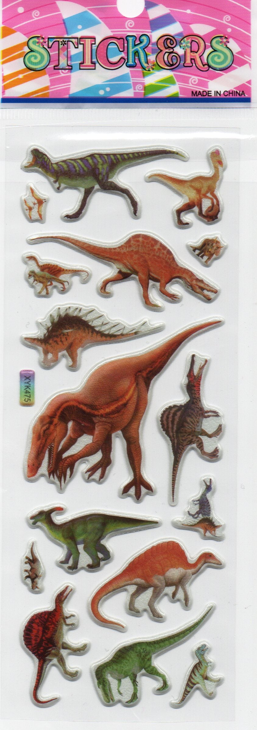 Dinosaur Stickers Set 12 – decorative sticker sheet
