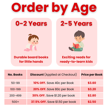 Christmas Easy Order Books – order by Age Group for your Centre
