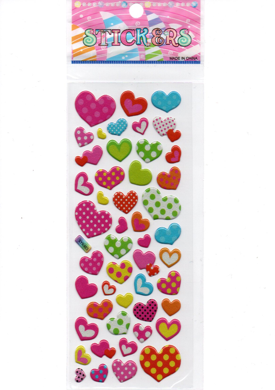 Hearts Stickers Set 3 – decorative sticker sheet