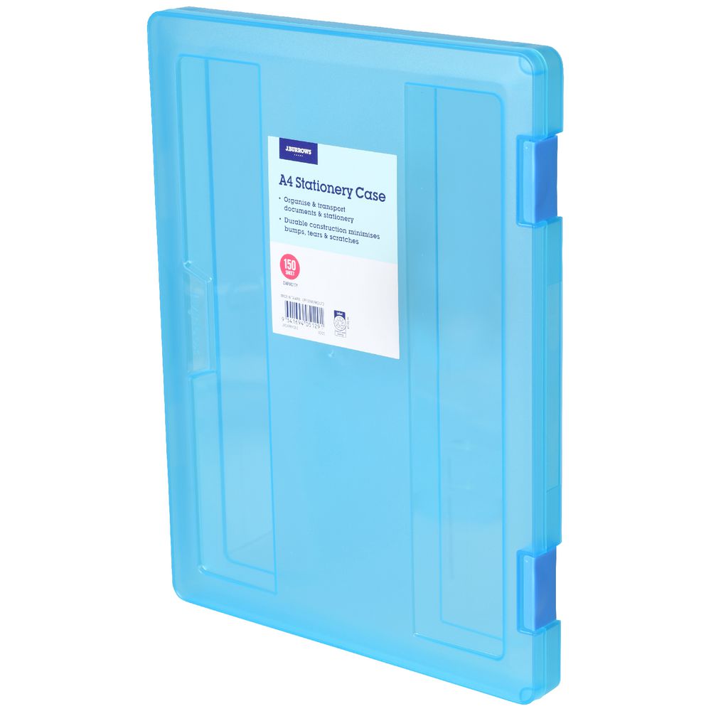 A4 Clip Stationery Case Blue