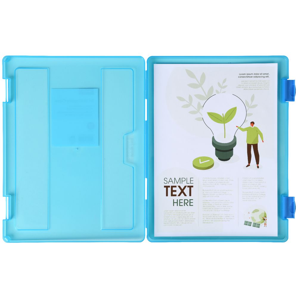 A4 Clip Stationery Case Blue