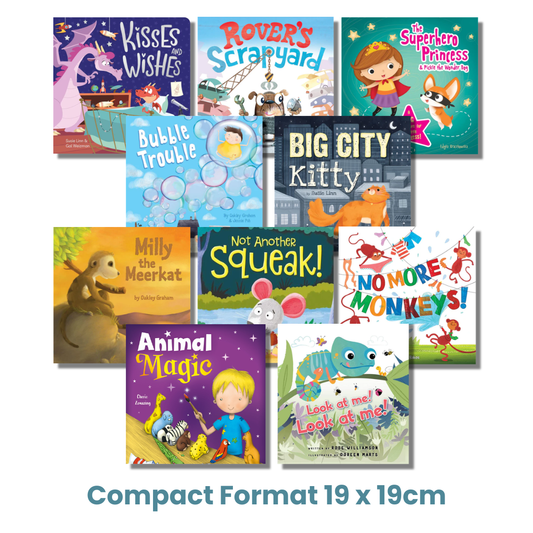 Kisses and Wishes – 10 book pack compact 19cm format for early learning ages 2–6