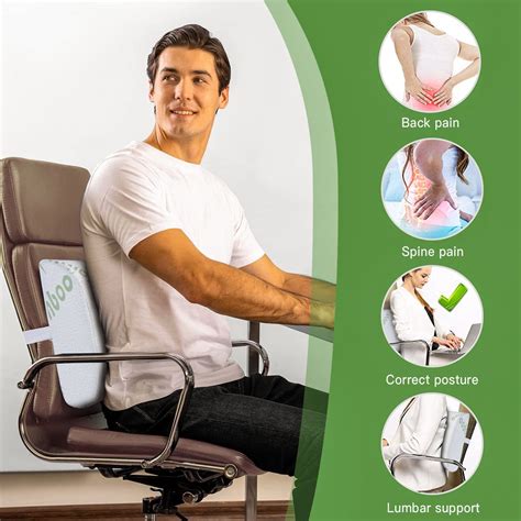 Bamboo Lumbar Support with strap