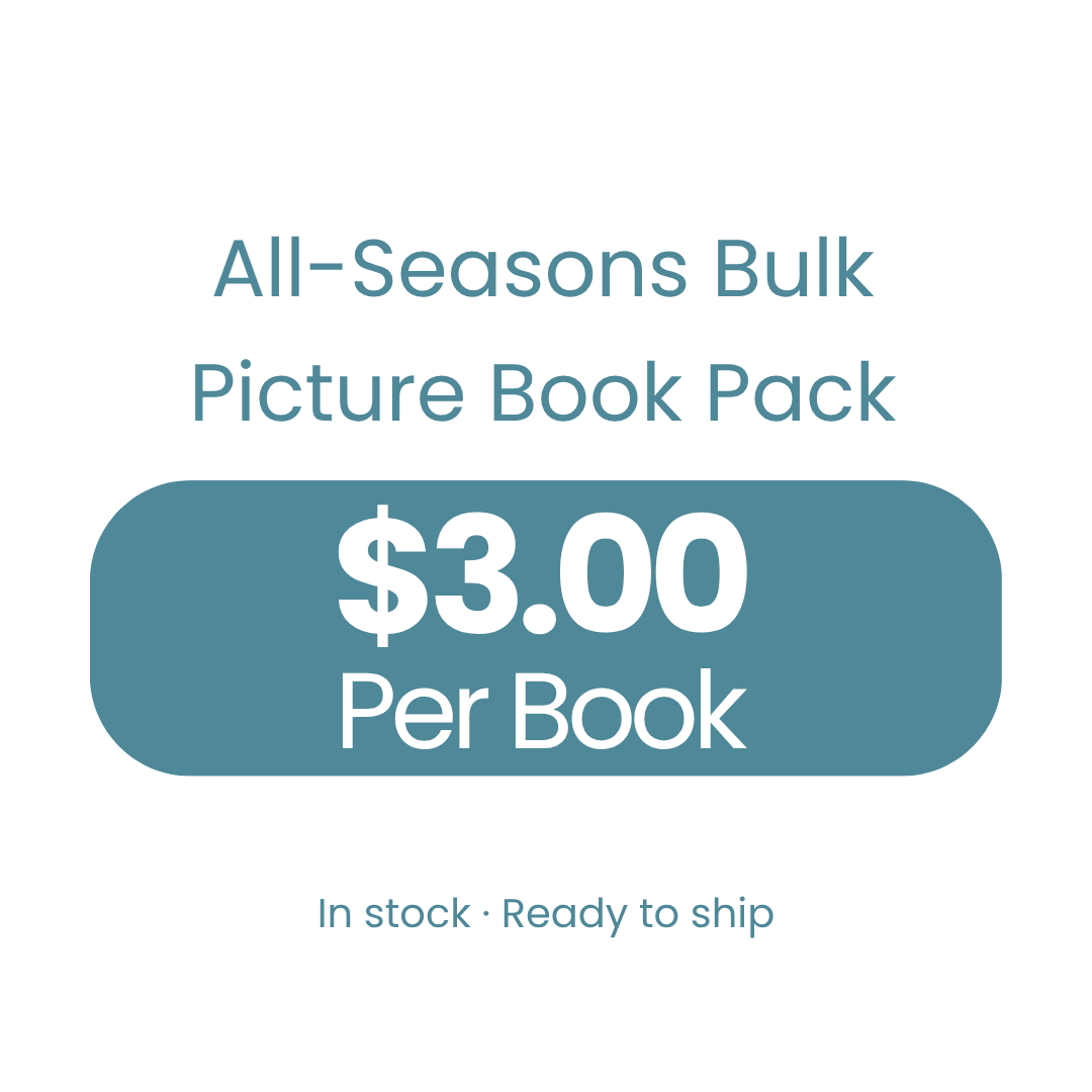 All-Seasons Bulk Picture Book Pack pricing – $3.00 per book, in stock and ready to ship