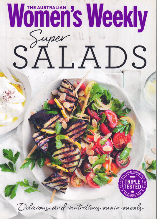 Cover of 'The Australian Women's Weekly' featuring a salad dish with text about super salads.