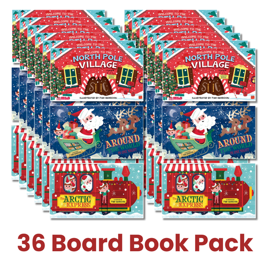 Christmas Adventure 36 Board Book Pack (Ages 0-2)