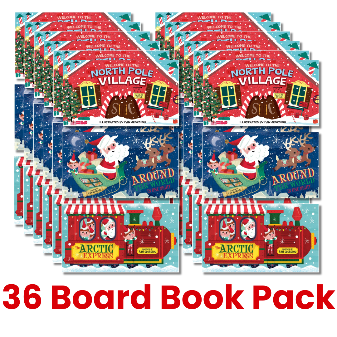 Christmas Adventure 36 Board Book Pack – Christmas board books for babies and toddlers ages 0–2